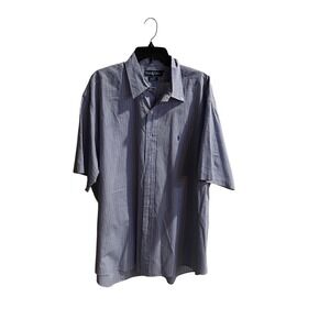 Polo Ralph Lauren Blake Gingham Short Sleeve Button Down Shirt Men's XXL Bl/Wht